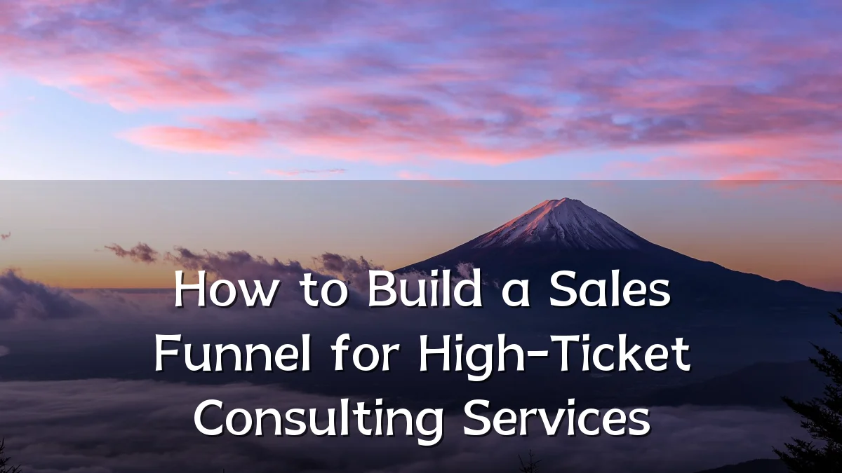 How to Build a Sales Funnel for High-Ticket Consulting Services