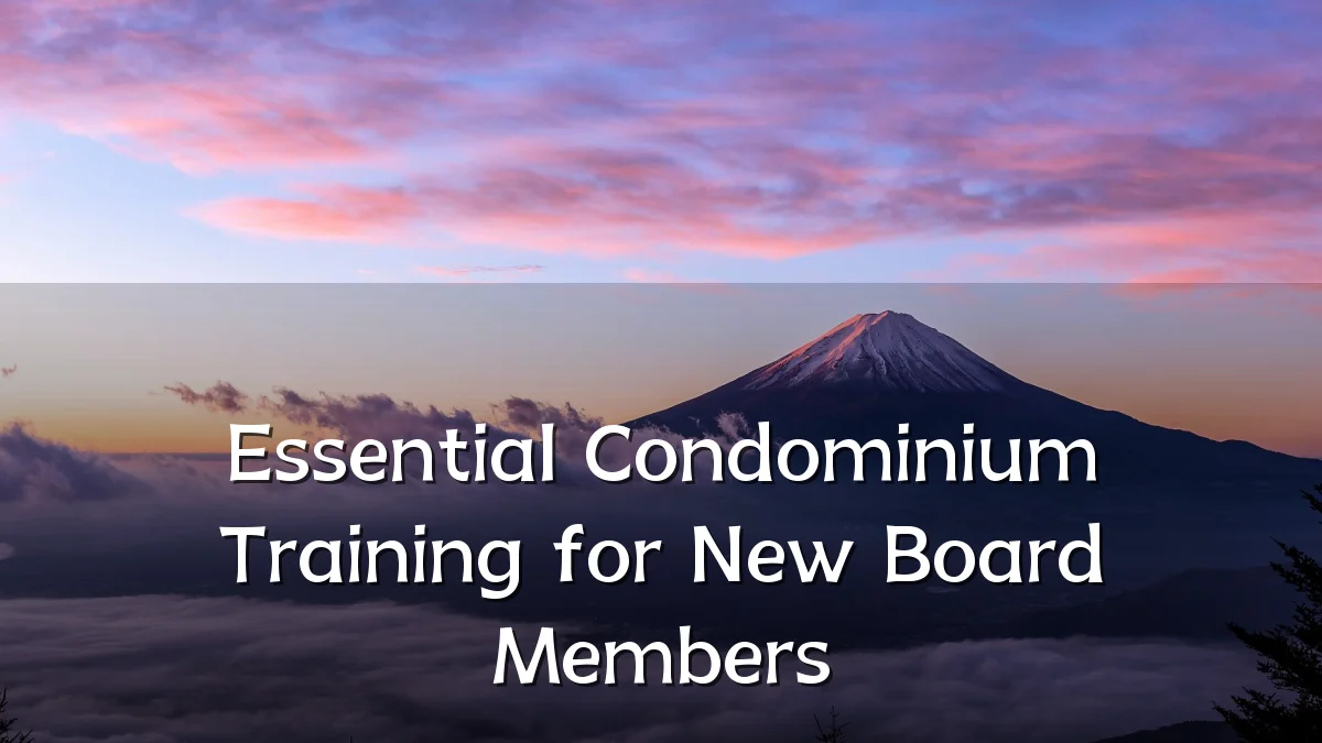 Essential Condominium Training for New Board Members