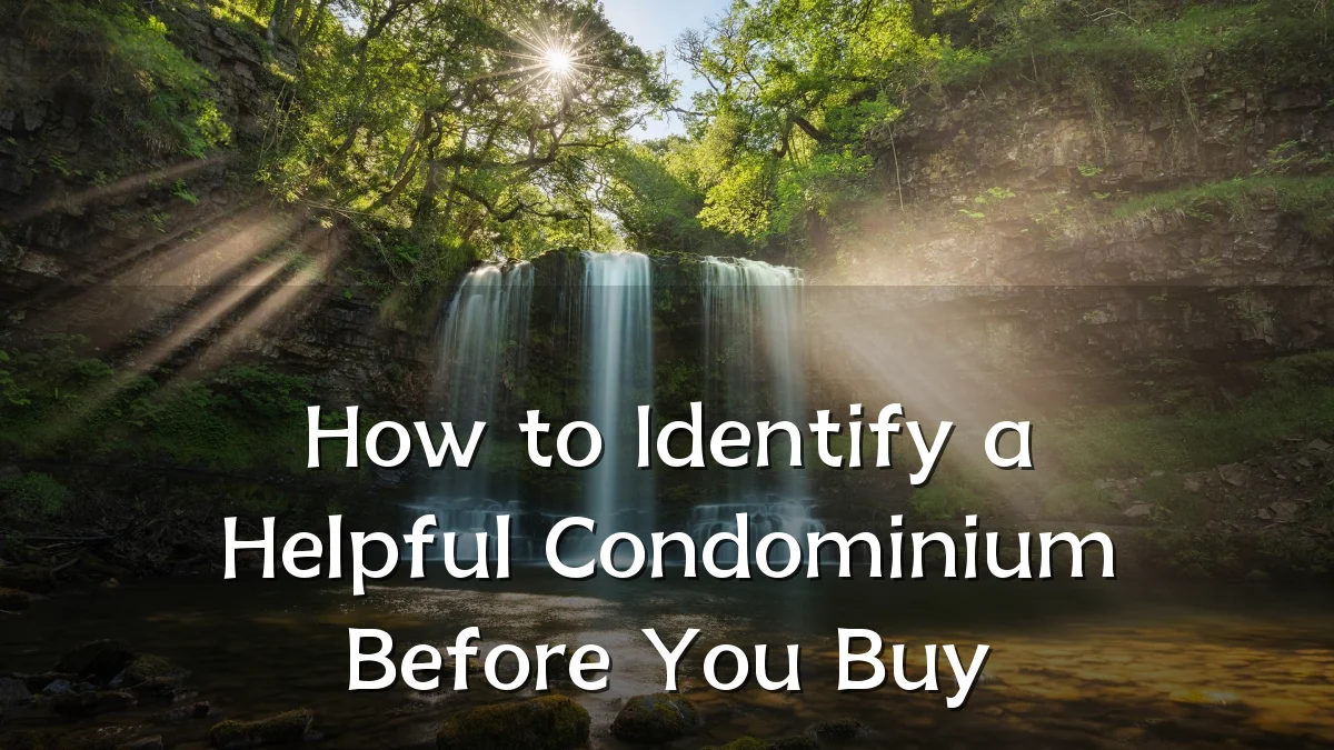How to Identify a Helpful Condominium Before You Buy
