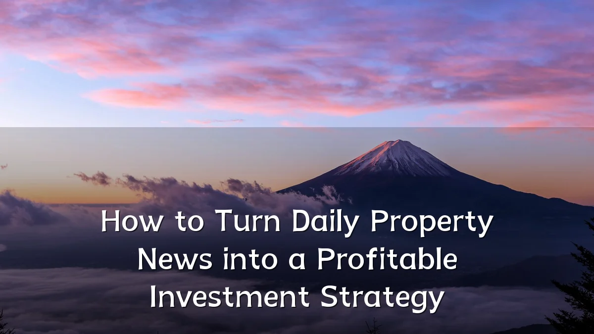 How to Turn Daily Property News into a Profitable Investment Strategy
