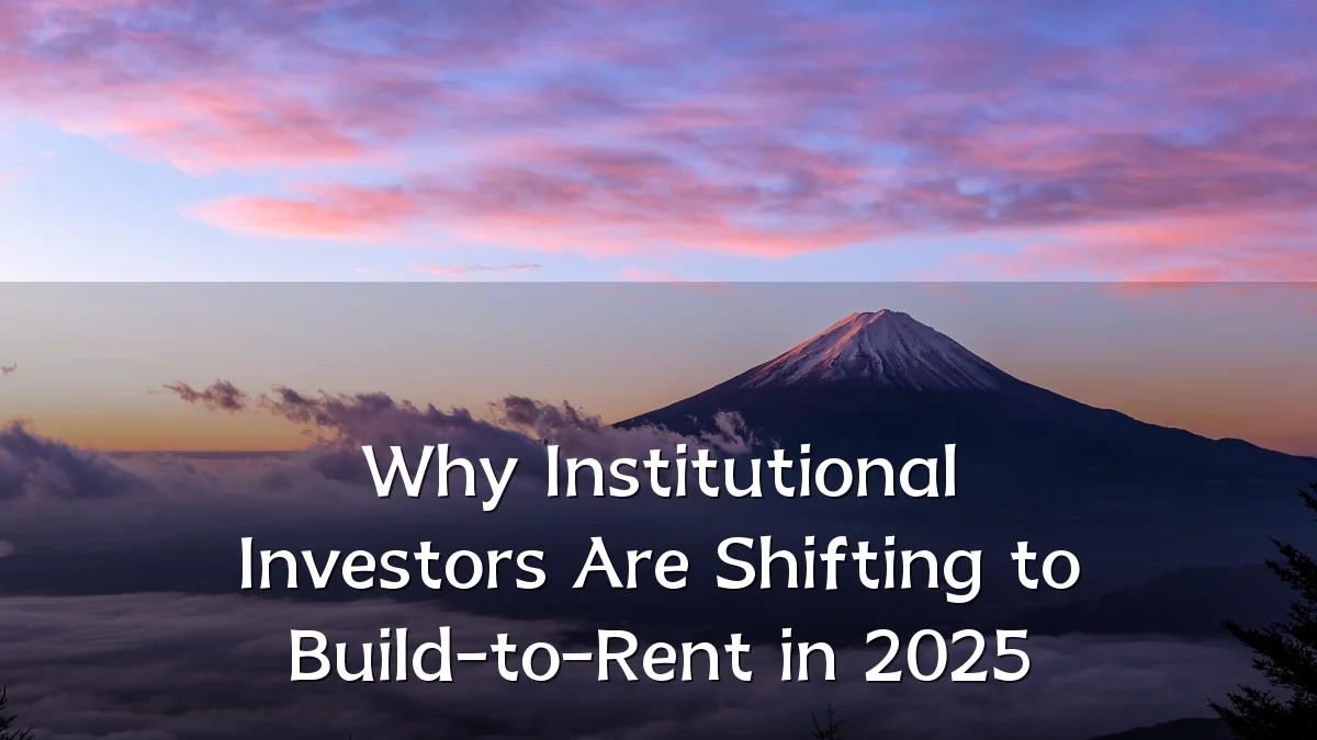 Why Institutional Investors Are Shifting to Build-to-Rent in 2025