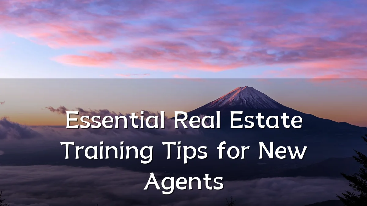 Essential Real Estate Training Tips for New Agents