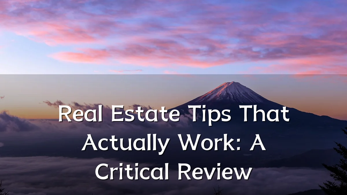 Real Estate Tips That Actually Work: A Critical Review