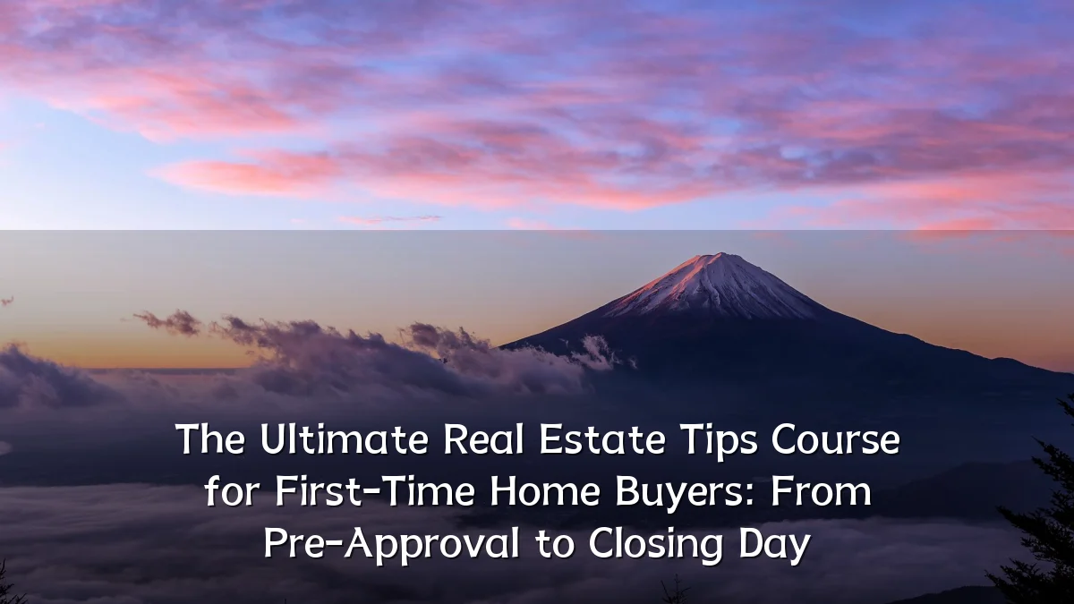 The Ultimate Real Estate Tips Course for First-Time Home Buyers: From Pre-Approval to Closing Day