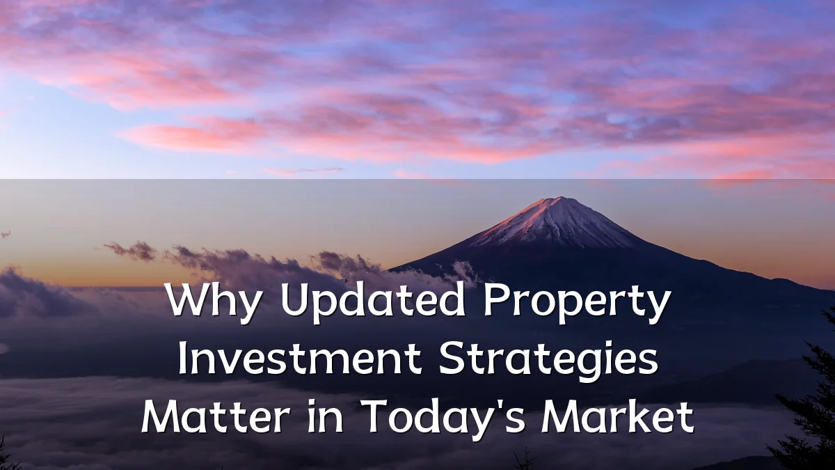 Why Updated Property Investment Strategies Matter in Today's Market